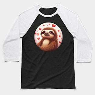 Sloth Love Design Baseball T-Shirt